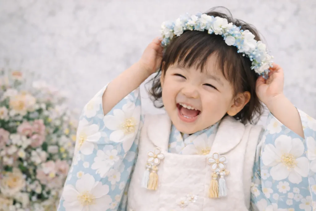 七五三 3歳 花かんむり