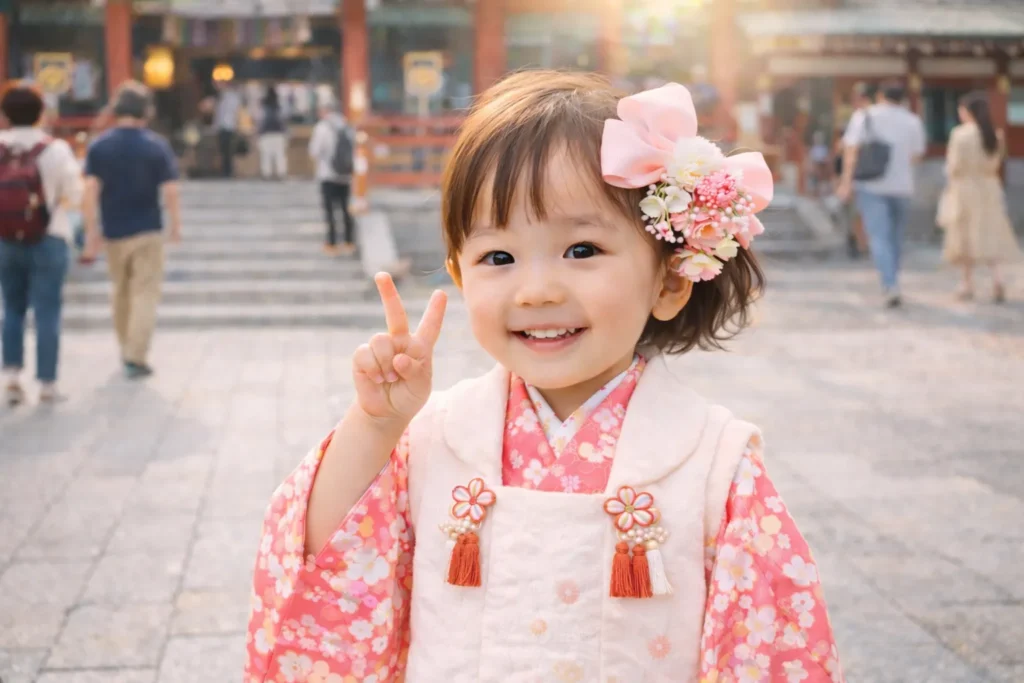 七五三 3歳 髪飾り リボン