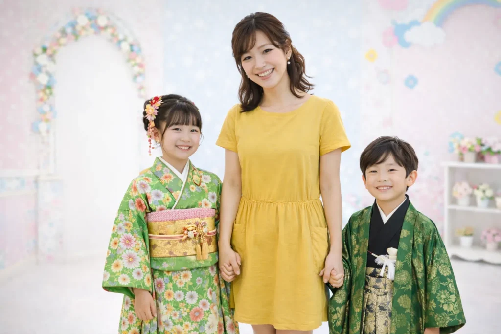 七五三の母親服装NG例 カジュアルなワンピースコーデ