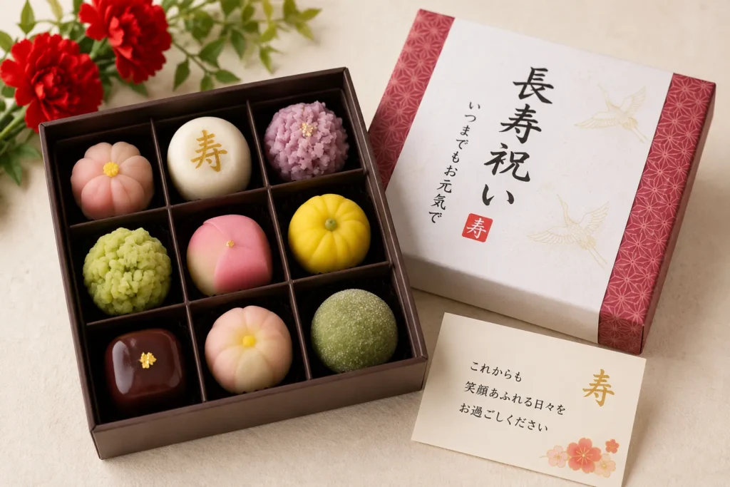 長寿祝い向けの上質な和菓子ギフト