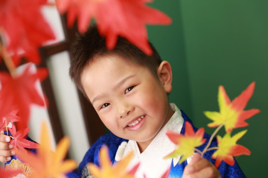 春シーズン撮影の男の子（５歳）