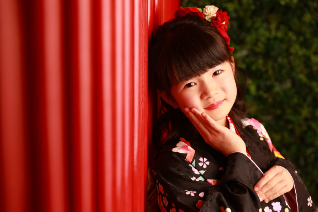 春シーズン撮影の女の子（７歳）