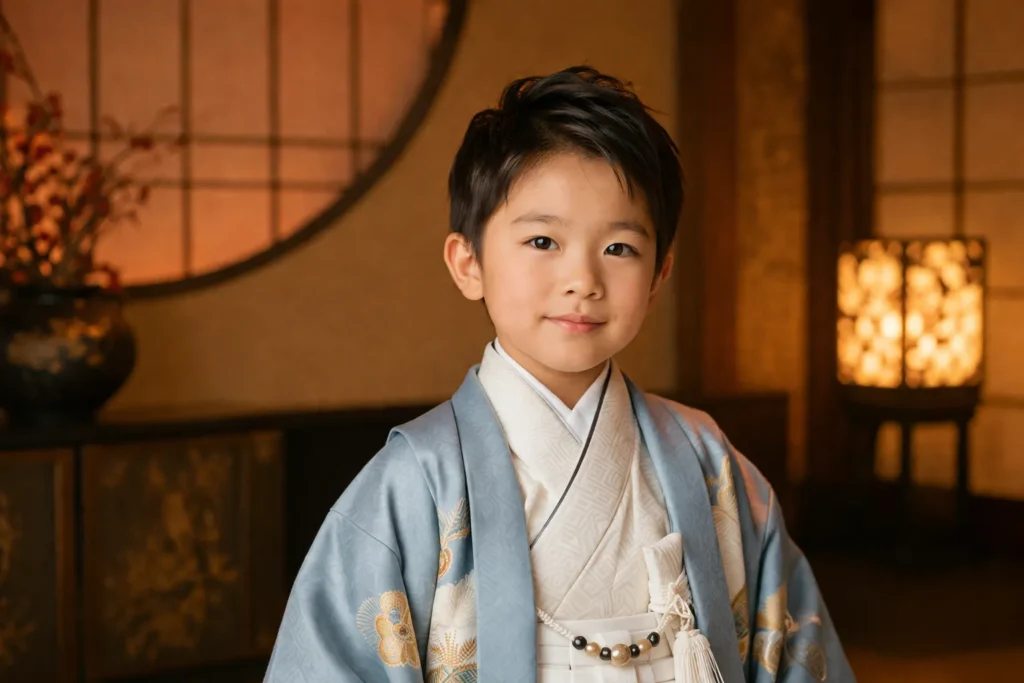七五三 年長 5歳 男の子 着物 撮影