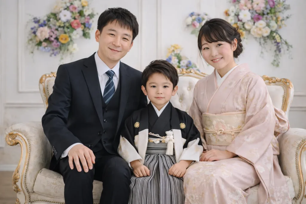 七五三 年長 家族写真 撮影
