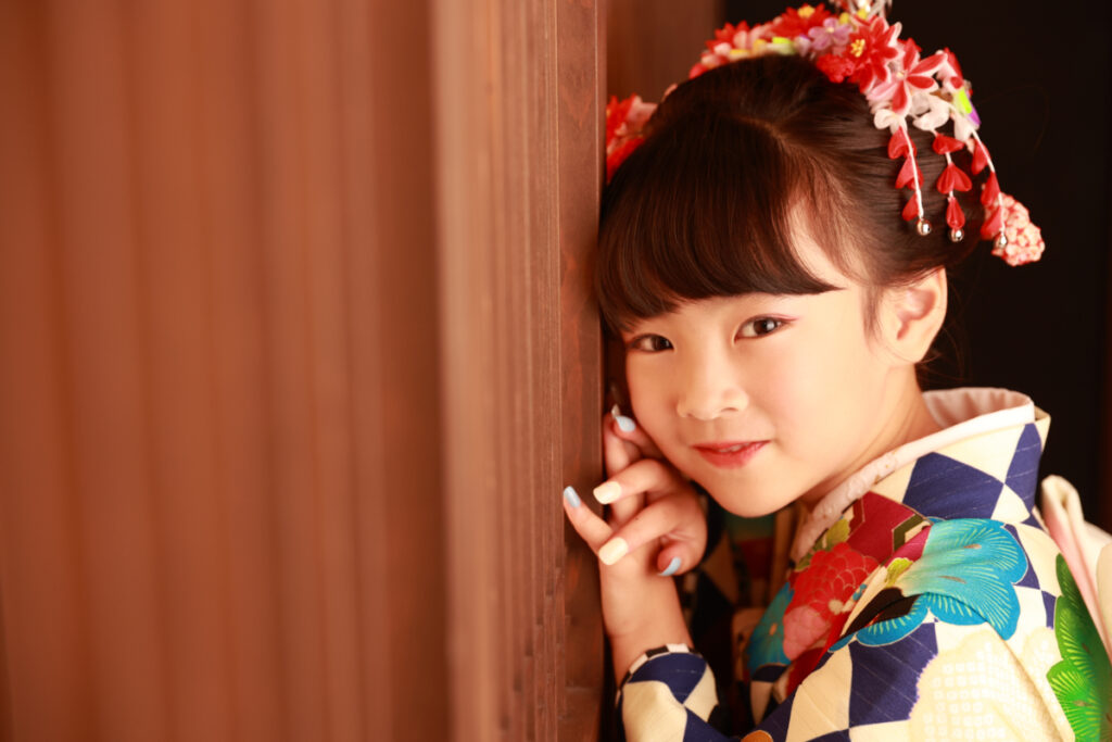 七五三七歳の女の子