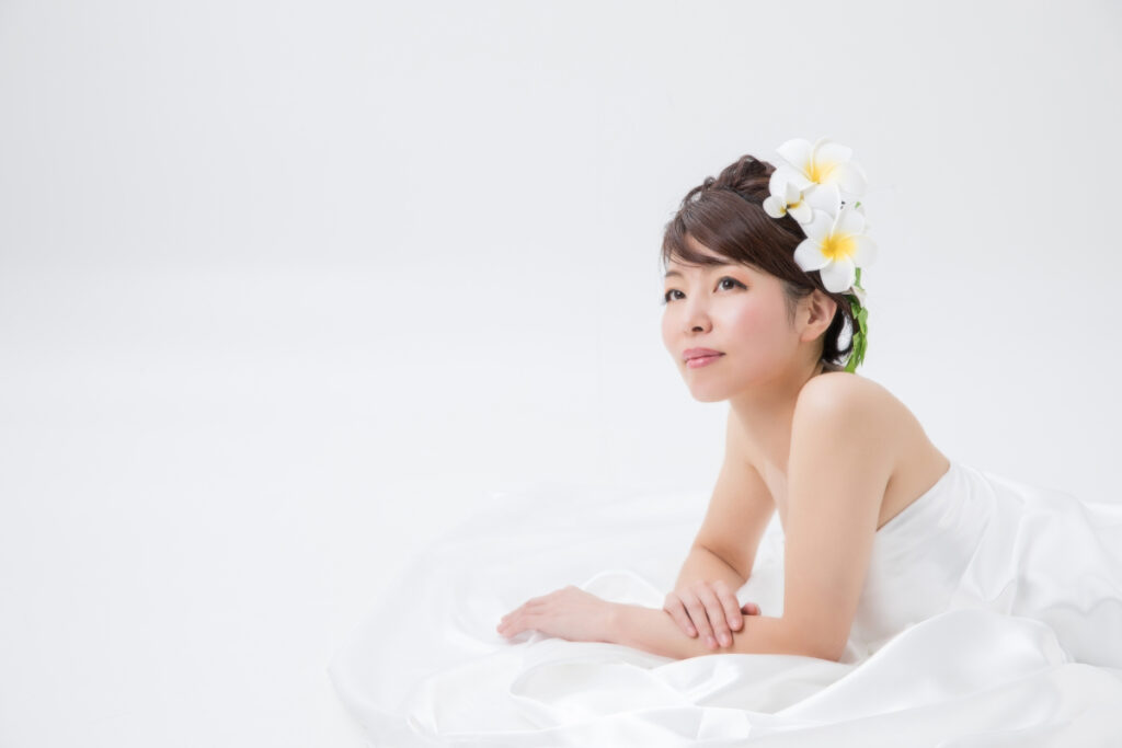 ドレス姿の奥様の姿