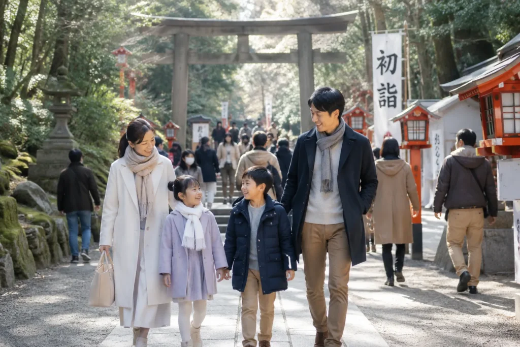 清潔感のあるきちんとした服装の家族