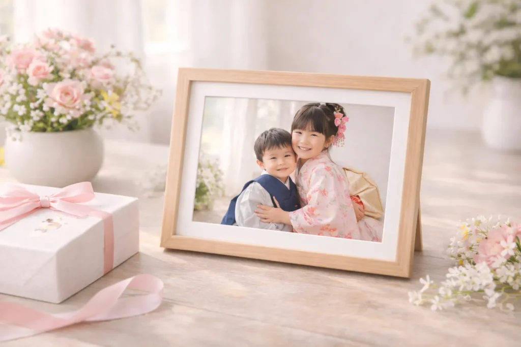 七五三の写真の贈り物