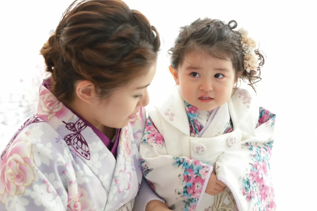 七五三でぐずってしまった子供