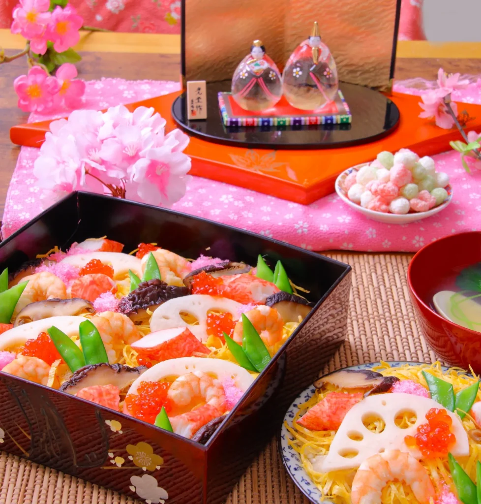 ちらし寿司など桃の節句の料理