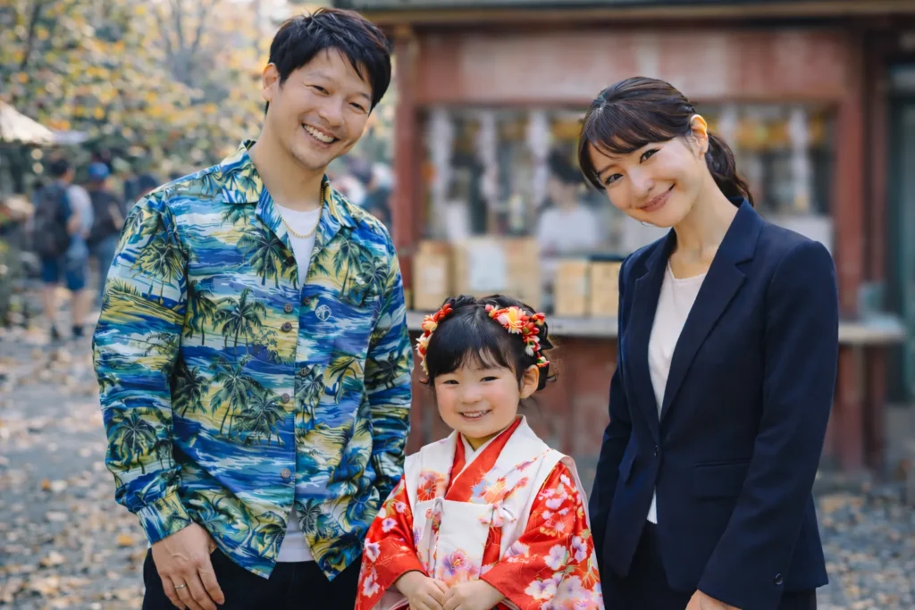 七五三 父親 服装 NG例 カジュアルすぎるコーデ