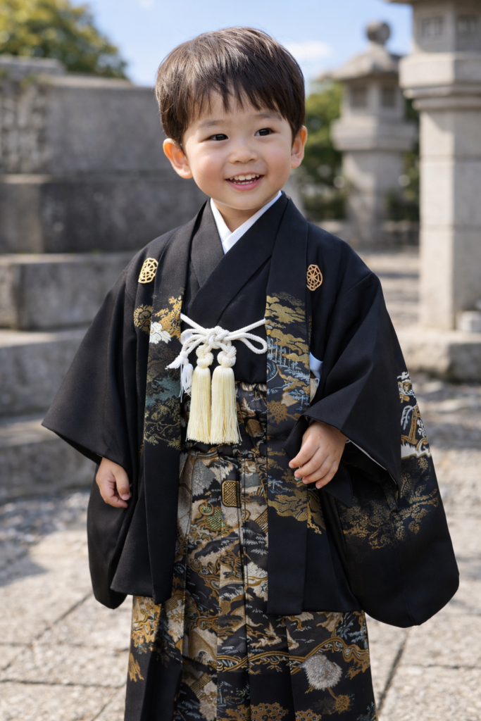 七五三 男の子 3歳 袴スタイル フォーマルコーデ