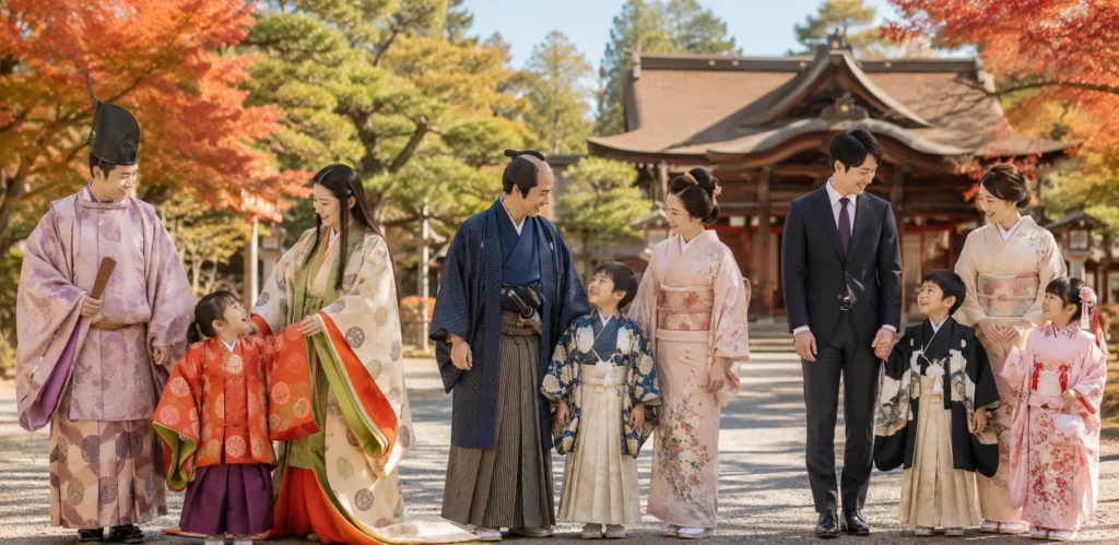 平安時代から続く子どもの成長儀礼のイメージ