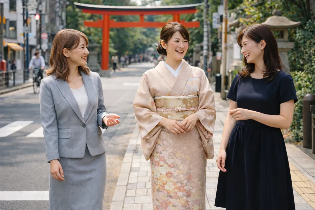 七五三の母親の服装比較（着物・スーツ・ワンピースの違いが分かる写真）