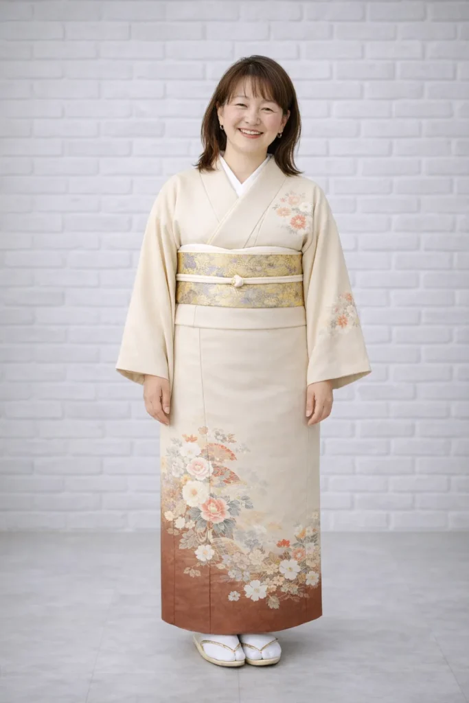 訪問着の着こなしスタイル例